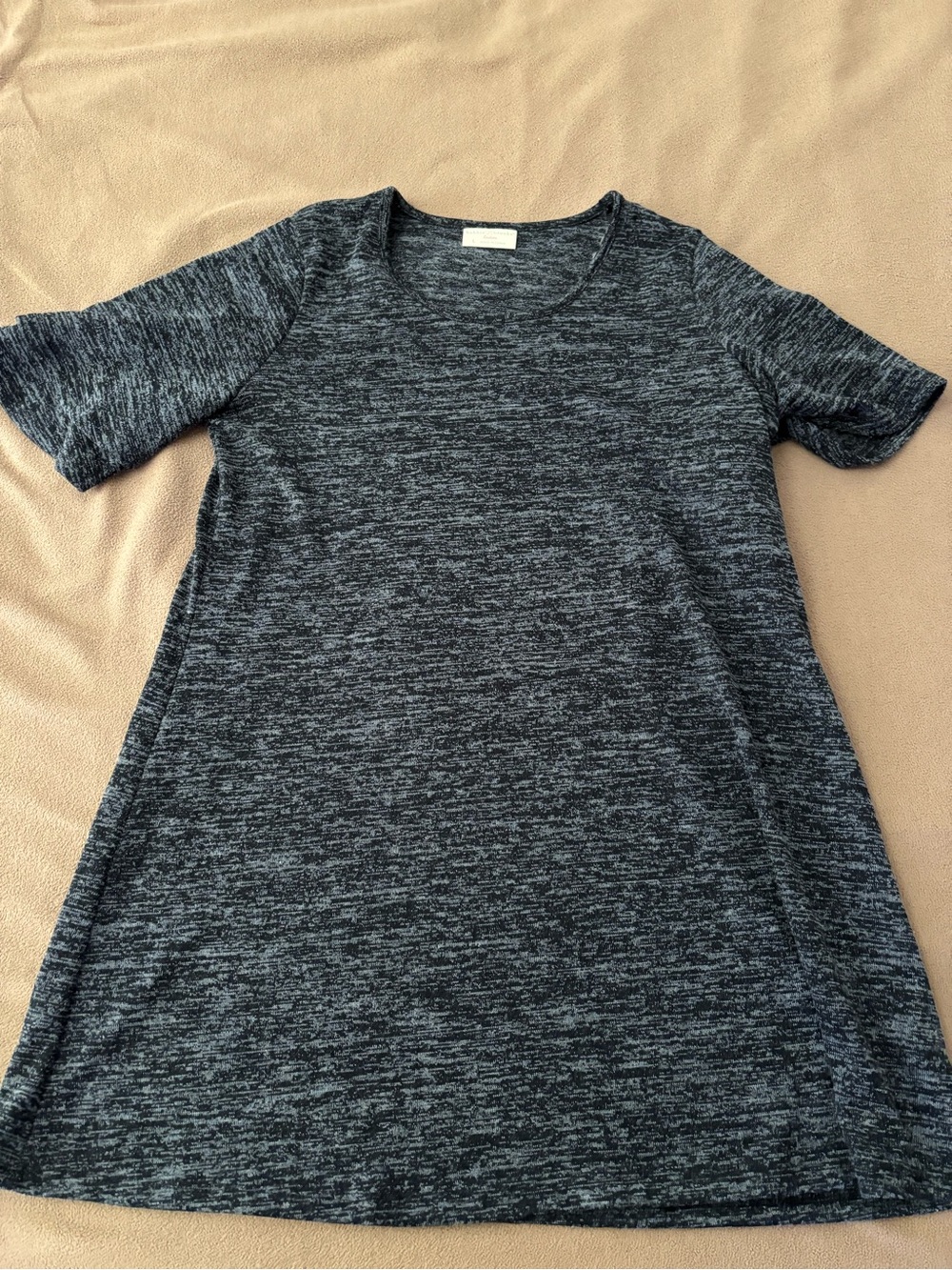 Bobbie Brooks Charcoal Heather Short Sleeve Swing Tunic